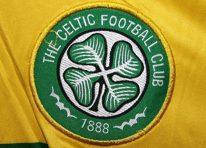 celtic badge close up on shirt